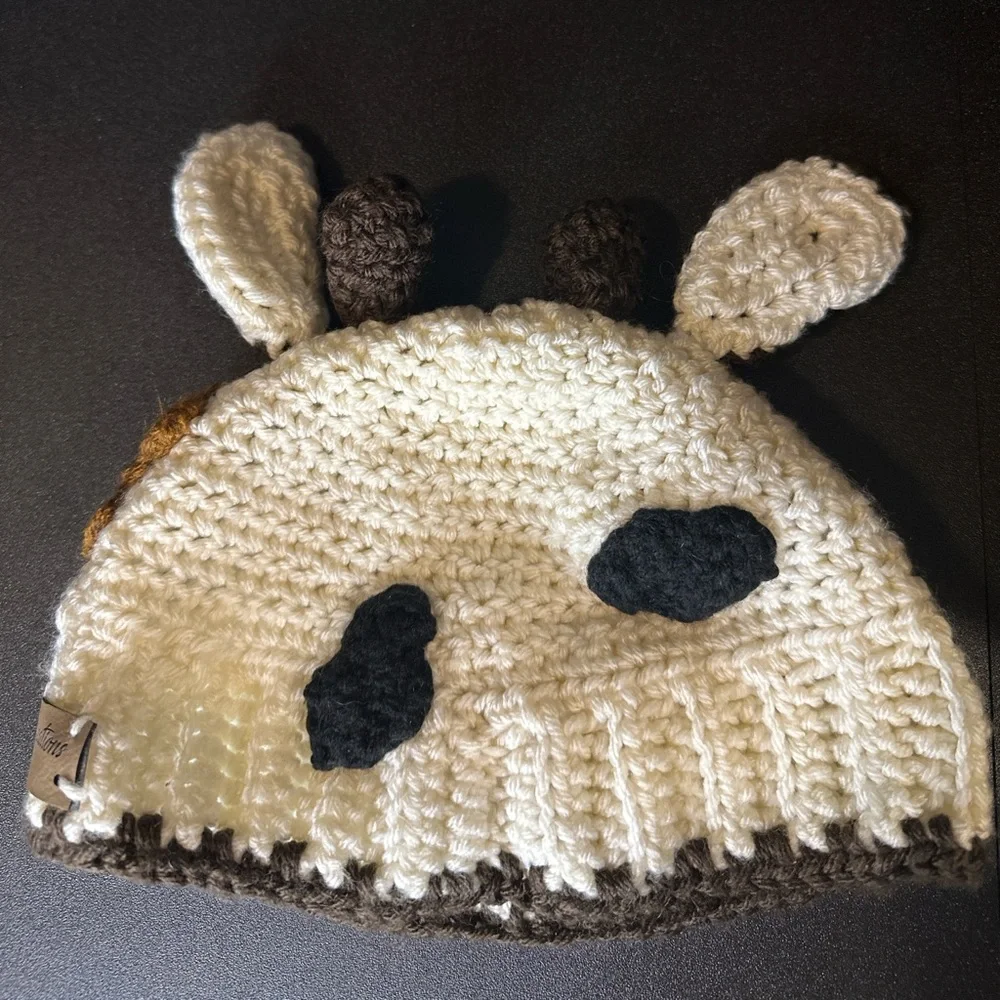 Handmade Crochet Toddler Cow Hat by Smmurphy Creations –‎ Farm Animal Beanie